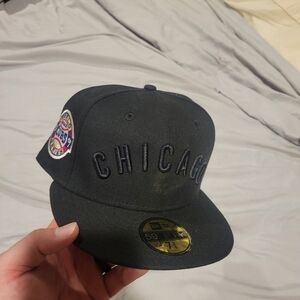 Chicago cubs Black Cap size 7 5/8